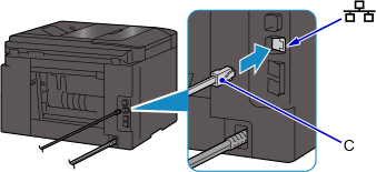 figure: Connecting Ethernet cable